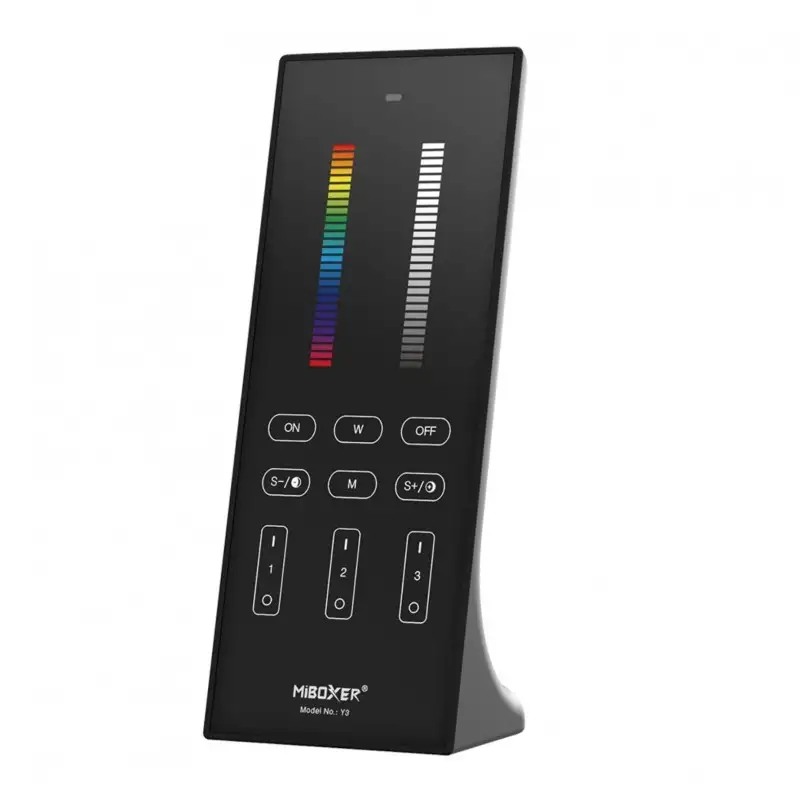 Télécommande sur pied - Dimmer /RGB et CCT - 3 zones - MiBoxer Y3 - Noir