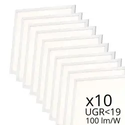Lot de 10 dalles Panel 600 x 600 - 4000K 230V Backlite – Non dimmable – 40W