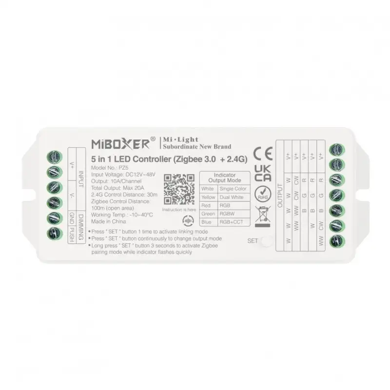Contrôleur Zigbee - 5 en 1 - 20A - 2.4GHz - MiBoxer PZ5