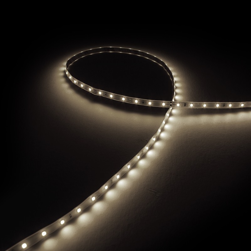 Ruban LED haute fidélité - 4,8W/m - IP65 - Blanc - 60 LED/m - 2835+ - à la coupe - 24V