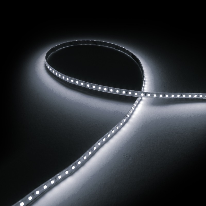 Ruban LED haute fidélité - 9,6W/m - IP65 - Blanc - 120 LED/m - 2835+ - à la coupe - 24V