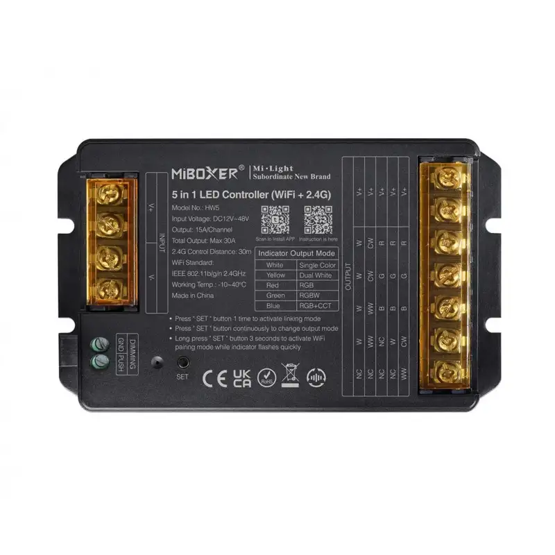 Contrôleur WiFi 5 en 1 30A - 2.4GHz - MiBoxer HW5