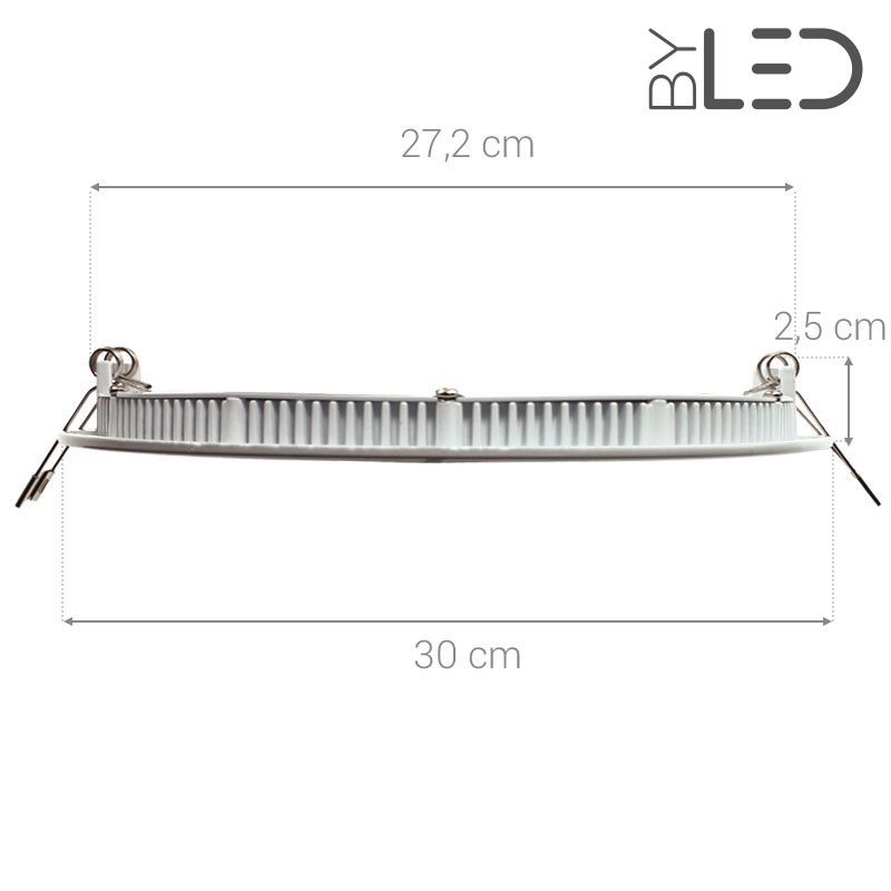 Dalle LED ronde 24 W encastrable - extra plate - SUNNY-24