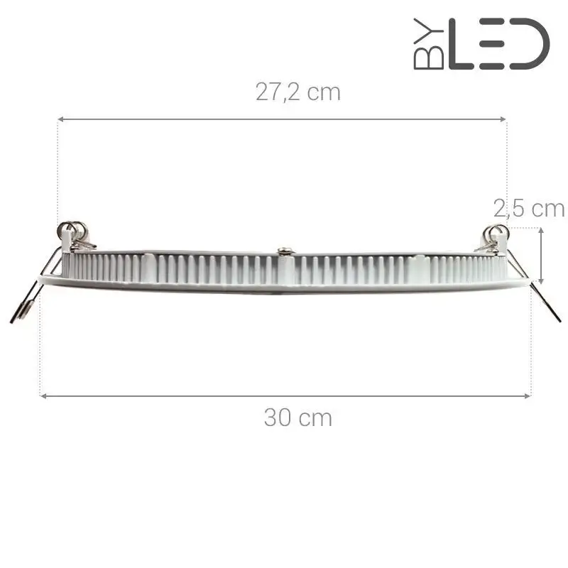 Dalle LED ronde 24 W encastrable - extra plate - SUNNY-24
