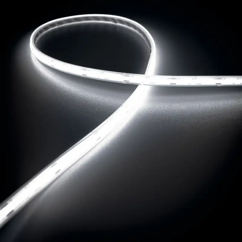 Ruban LED COB Haute efficacité à la coupe - 13W/m - Blanc - 528LED/m - IP68 - 24V