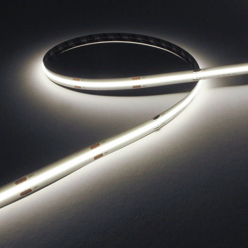 Ruban LED COB Haute efficacité à la coupe - 8W/m - 125 lm/W - Blanc - 320LED/m - IP20 - 24V