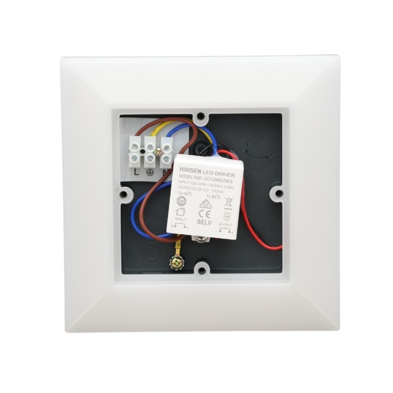 Applique murale carrée - Anthracite - IP54 - 10W - Blanc - PURES-C