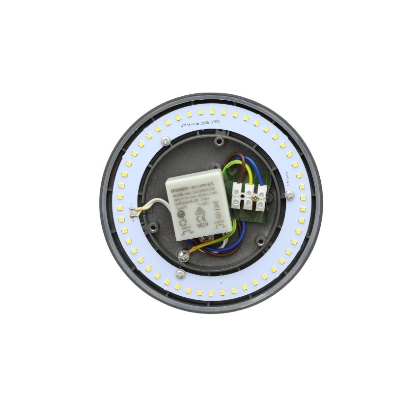 Applique murale ronde - Anthracite - IP54 - 10W - PURES-R