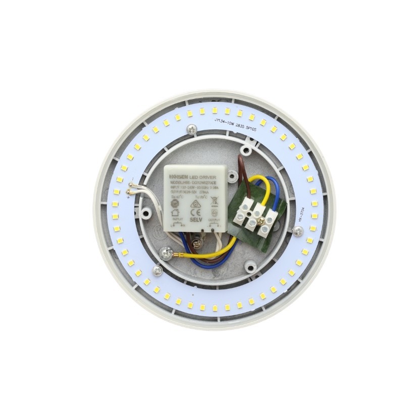 Applique murale ronde - Blanc - IP54 - 10W - PURES-R