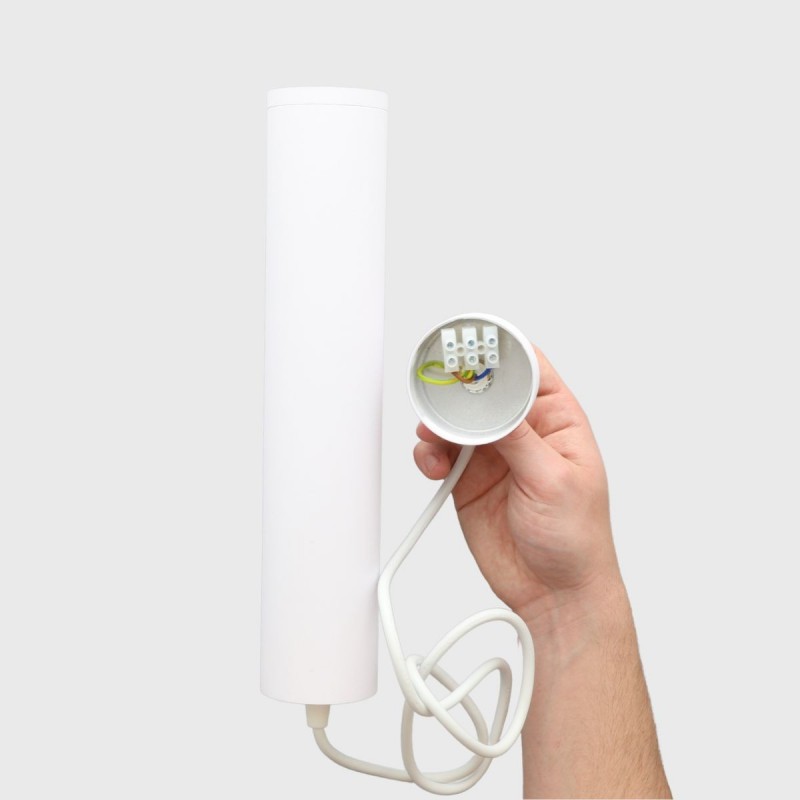 Luminaire suspendu long blanc GU10 130 cm