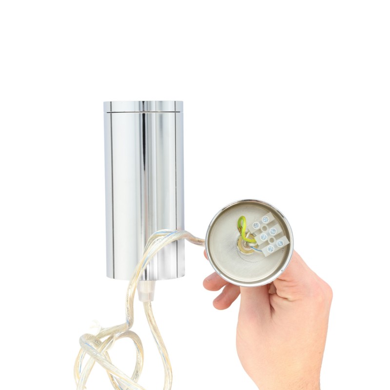 Luminaire suspendu GU10 115cm - Chrome