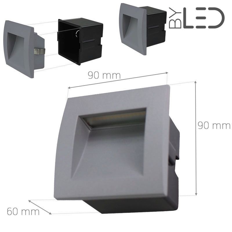 Spot encastré mural LED étanche - 230V - QUARK-15