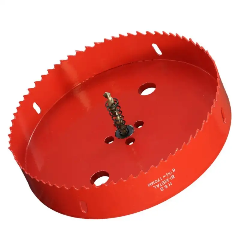 Scie cloche 170mm HSS Bi-métal M42 à ressort d'évacuation / Trépan 170mm de qualité professionnelle