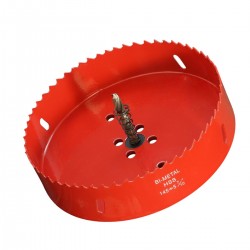 Scie cloche 145mm HSS Bi-métal M42 à ressort d'évacuation / Trépan 145mm de qualité professionnelle