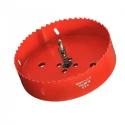 Scie cloche 140mm HSS Bi-métal M42 à ressort d'évacuation / Trépan 140mm de qualité professionnelle