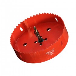 Scie cloche 135mm HSS Bi-métal M42 à ressort d'évacuation / Trépan 135mm de qualité professionnelle