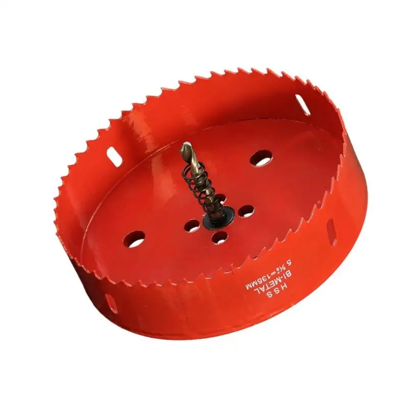 Scie cloche 135mm HSS Bi-métal M42 à ressort d'évacuation / Trépan 135mm de qualité professionnelle