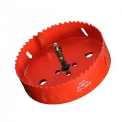 Scie cloche 130mm HSS Bi-métal M42 à ressort d'évacuation / Trépan 130mm de qualité professionnelle