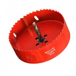 Scie cloche 115mm HSS Bi-métal M42 à ressort d'évacuation / Trépan 115mm de qualité professionnelle