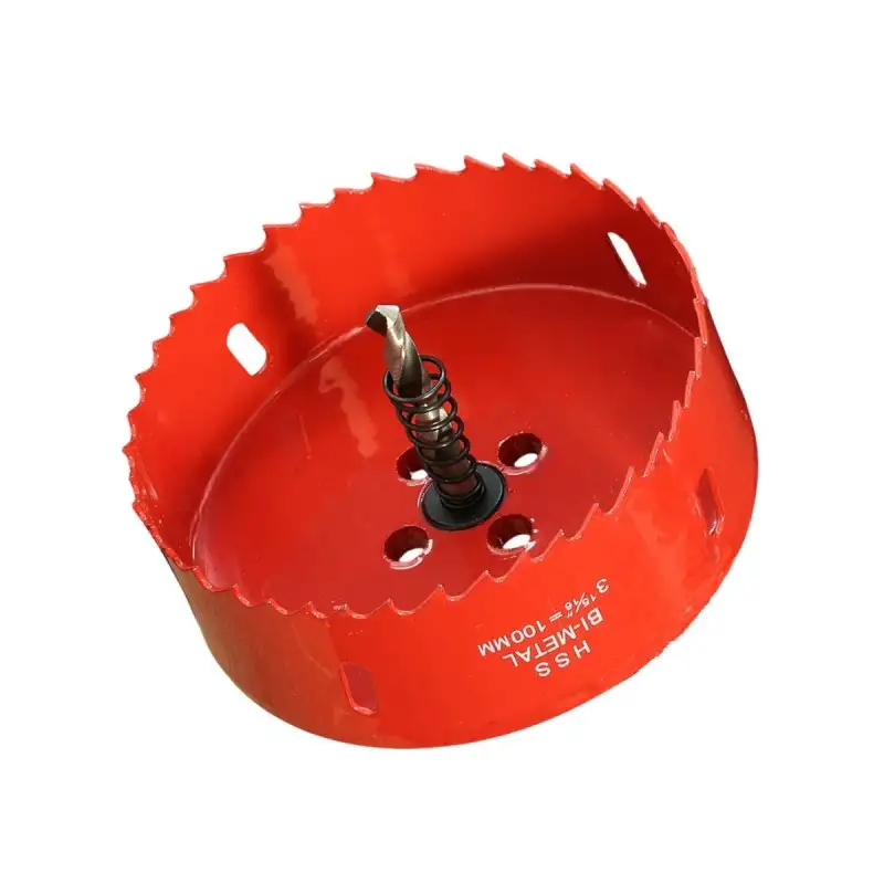 Scie cloche 100mm HSS Bi-métal M42 à ressort d'évacuation / Trépan 100mm de qualité professionnelle