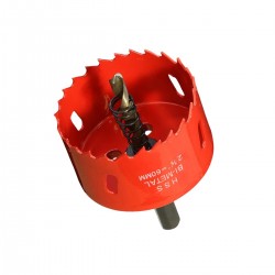 Scie cloche 60mm HSS Bi-métal M42 à ressort d'évacuation / Trépan 60mm de qualité professionnelle