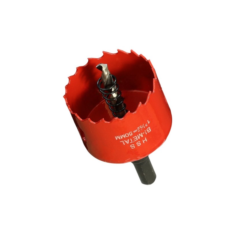 Scie cloche 50mm HSS Bi-métal M42 à ressort d'évacuation / Trépan 50mm de qualité professionnelle