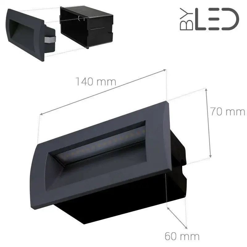 Spot encastré mural LED étanche - 230V - QUARK-15