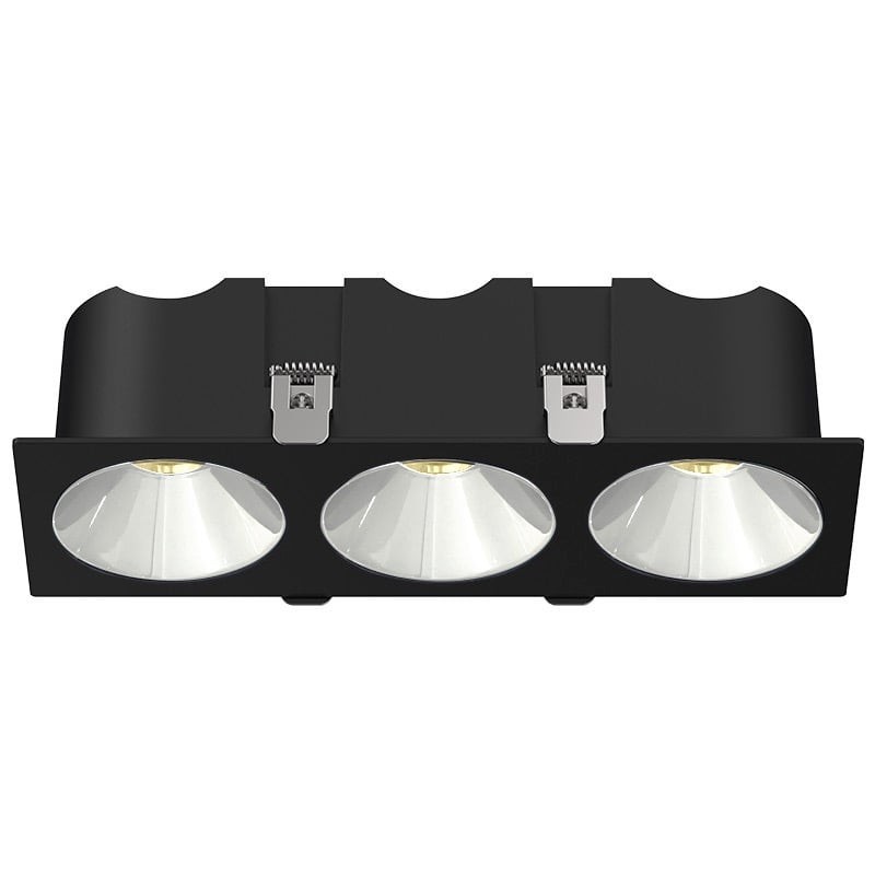 RV - Spot LED encastré carré noir 21W, couleurs au choix - Miror