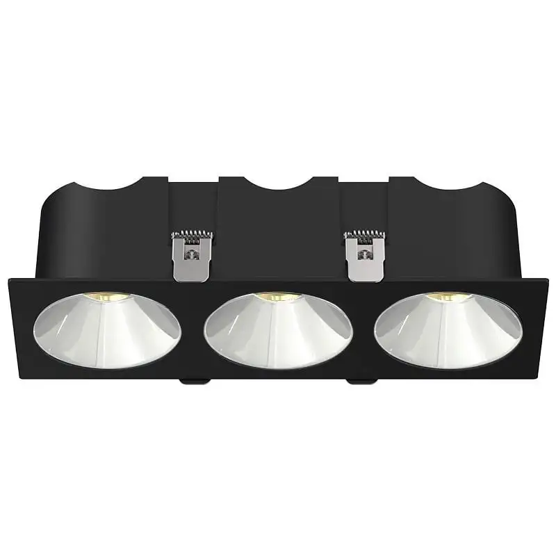 RV - Spot LED encastré carré noir 21W, couleurs au choix - Miror