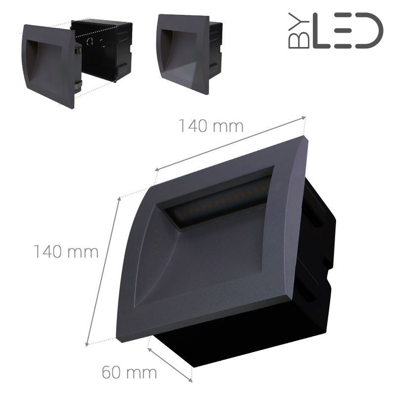 Spot encastré mural LED étanche - 230V - QUARK-40