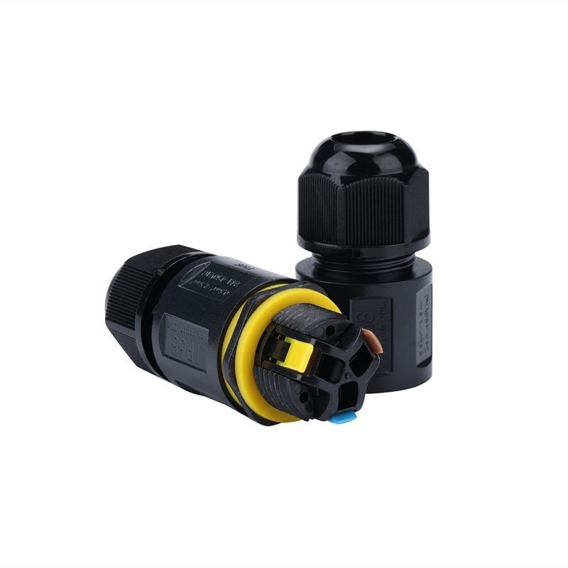 Connecteur de jonction étanche à levier IP68 - 3 pôles - Axial