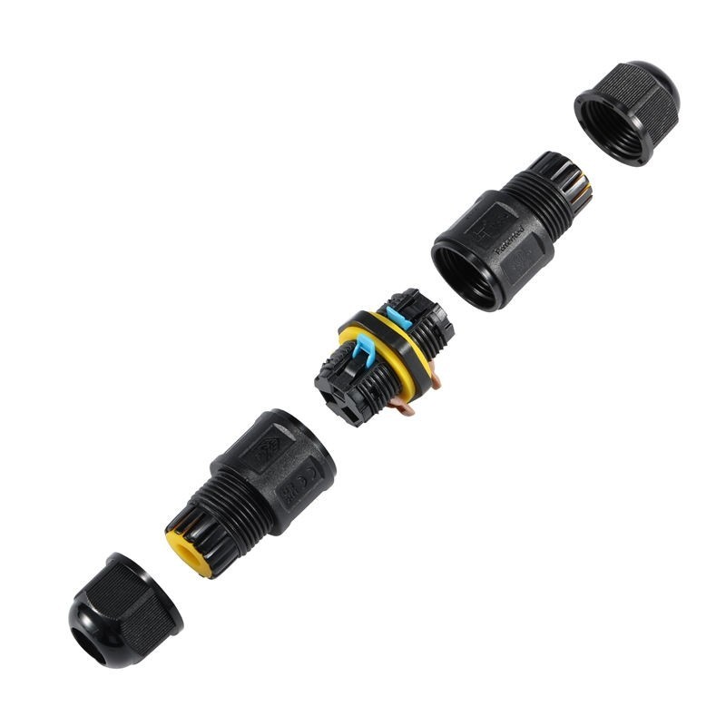 Connecteur de jonction étanche à levier IP68 - 3 pôles - Axial