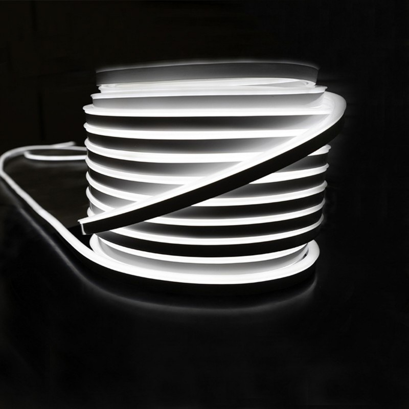 Tube néon flex avec ruban LED 180 LED/m 10W 24V latéral en T à la coupe