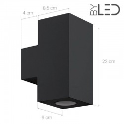 Applique LED murale extérieure Up & Down - 6W - 230V - Anthracite - AGORA