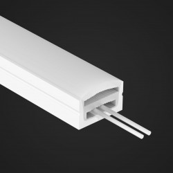 Tube néon flex carré moyen pour ruban LED - Direct - D2010
