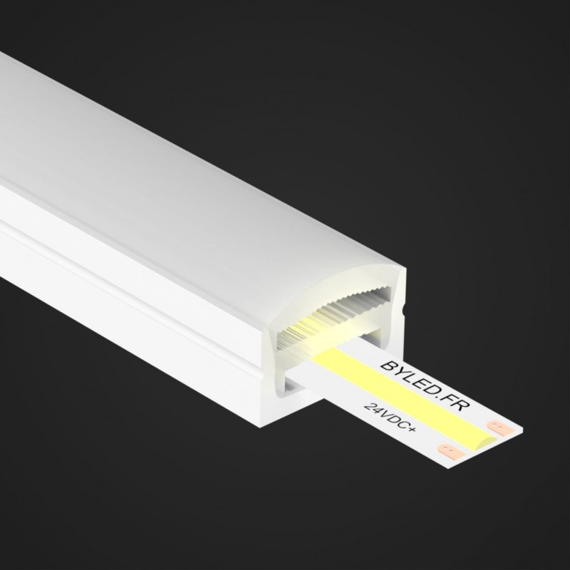 Tube néon flex carré moyen pour ruban LED - Direct - D2010