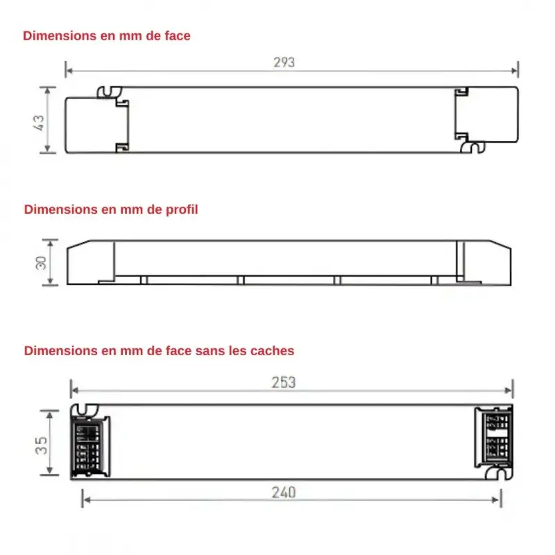 Transformateur dimmable pour ruban LED 24V (de 36 à 150 Watts) - Byled