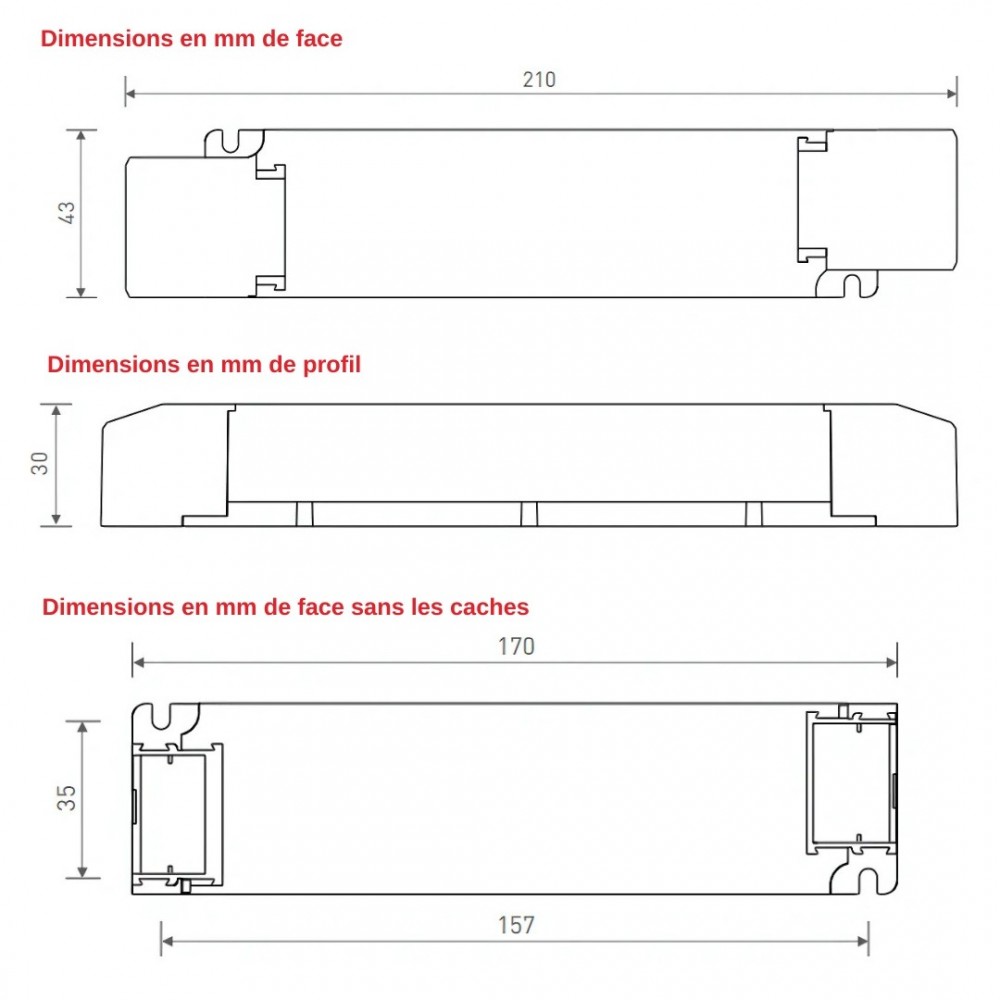 Transformateur dimmable pour ruban LED 24V (de 36 à 150 Watts) - Byled