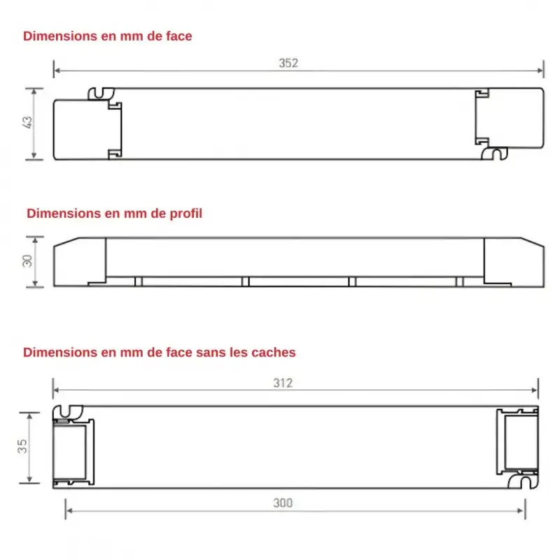 Transformateur dimmable pour ruban LED 24V (de 36 à 150 Watts) - Byled