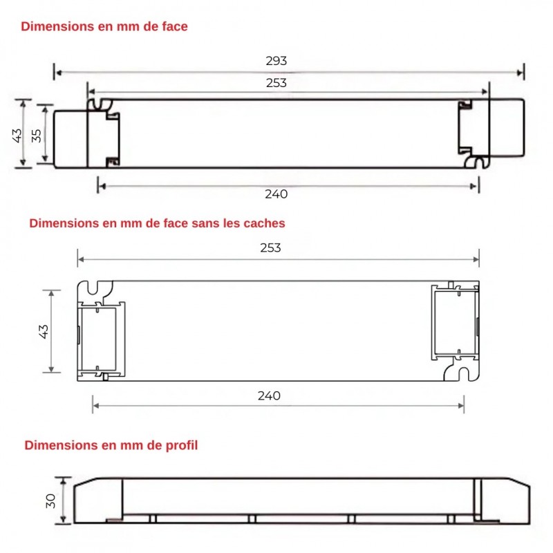 Transformateur CCT 24V - Modèles de 36W à 240W - IP20 - Tension constante