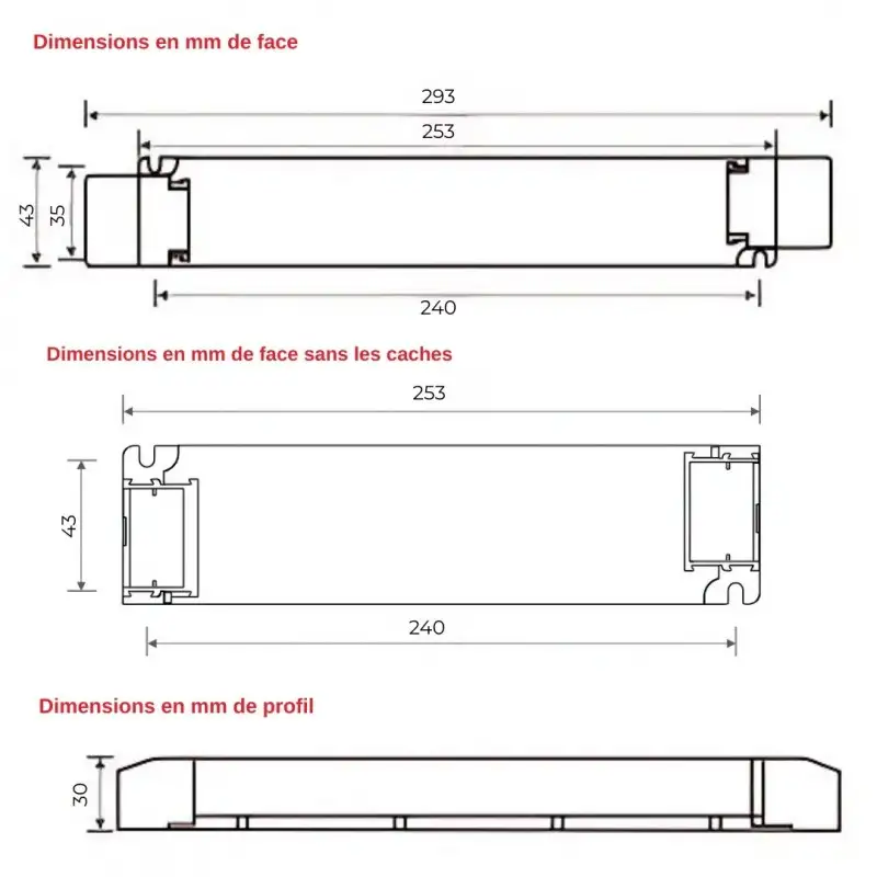Transformateur CCT 24V - Modèles de 36W à 240W - IP20 - Tension constante