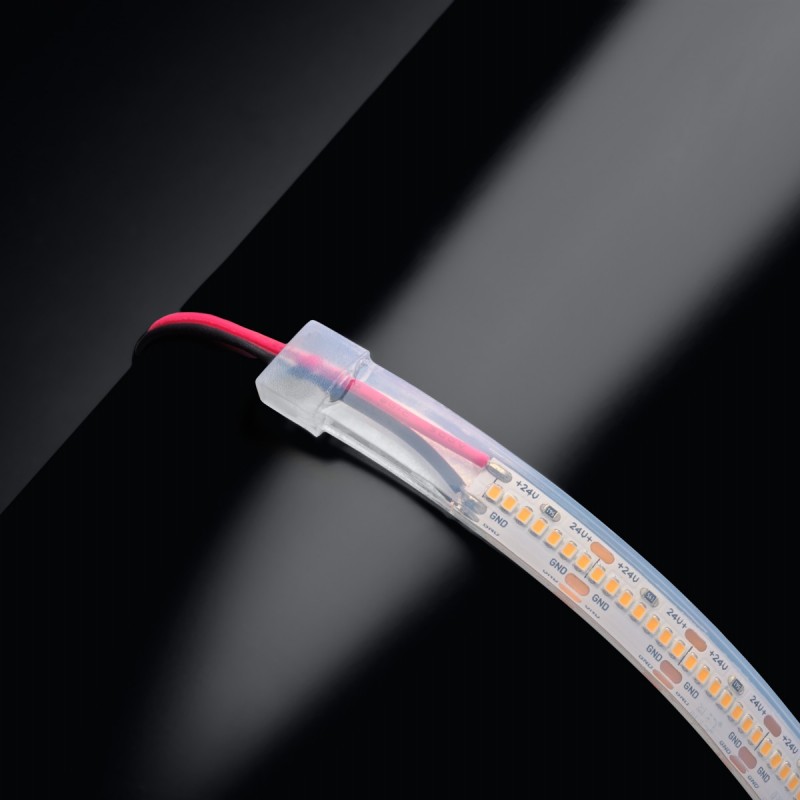 Ruban LED Haute densité (120 lm/w) - 13W/m - IP68 - Blanc - 420 LED/m - 2216+ - 5m -24V