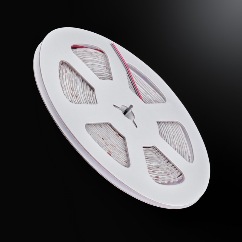 Ruban LED étroit haute fidélité IP65 - 9,6W/m - 120 LED/m - 2835E - 5m - 24V - Blanc chaud