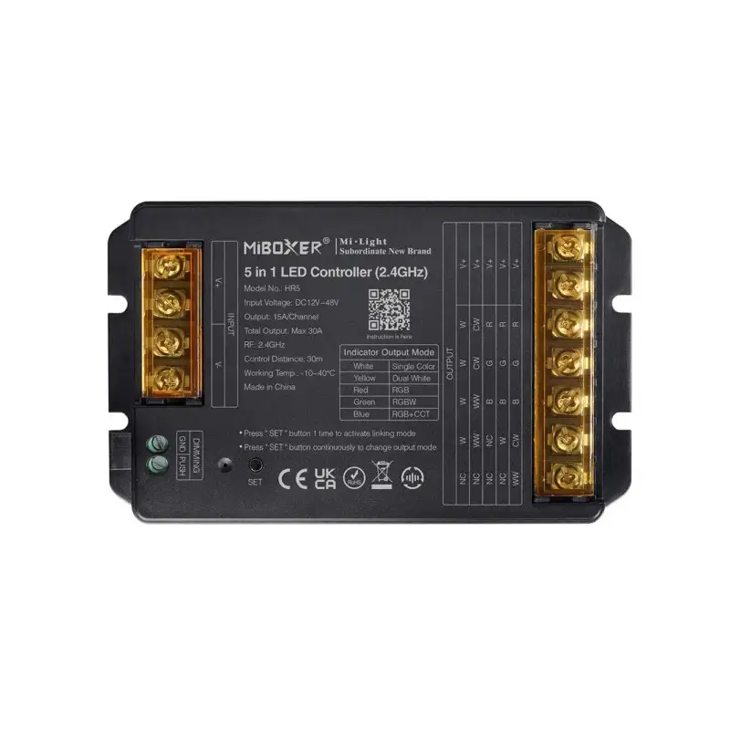 Contrôleur LED 5 en 1 (2,4 GHz) Sortie Max 30A Miboxer HR5