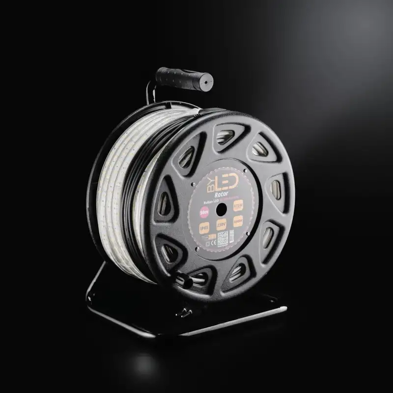 Ruban LED de chantier 230V IP65 50 mètres 13,5W/m DW en dévidoir