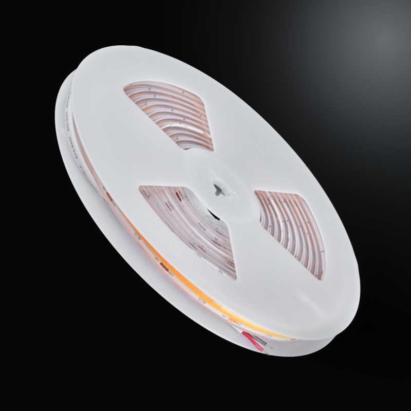 Ruban LED COB Haute luminosité (130 lm/w) - 8W - IP68 - Blanc - 320 LED/m - 5m - 24V