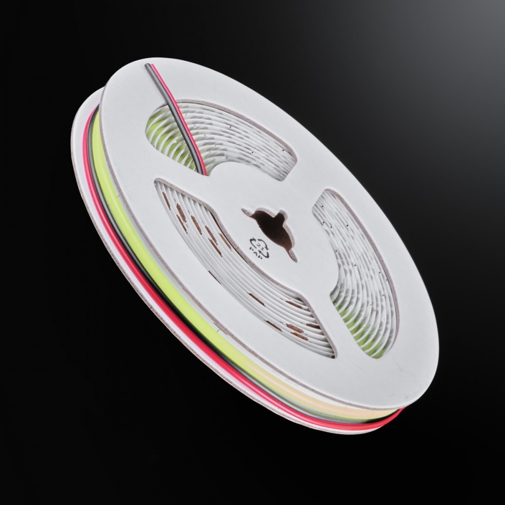 Ruban LED COB couleur lumière continue - 10W/m - IP20 - 480 LED/m - 5m – 24V