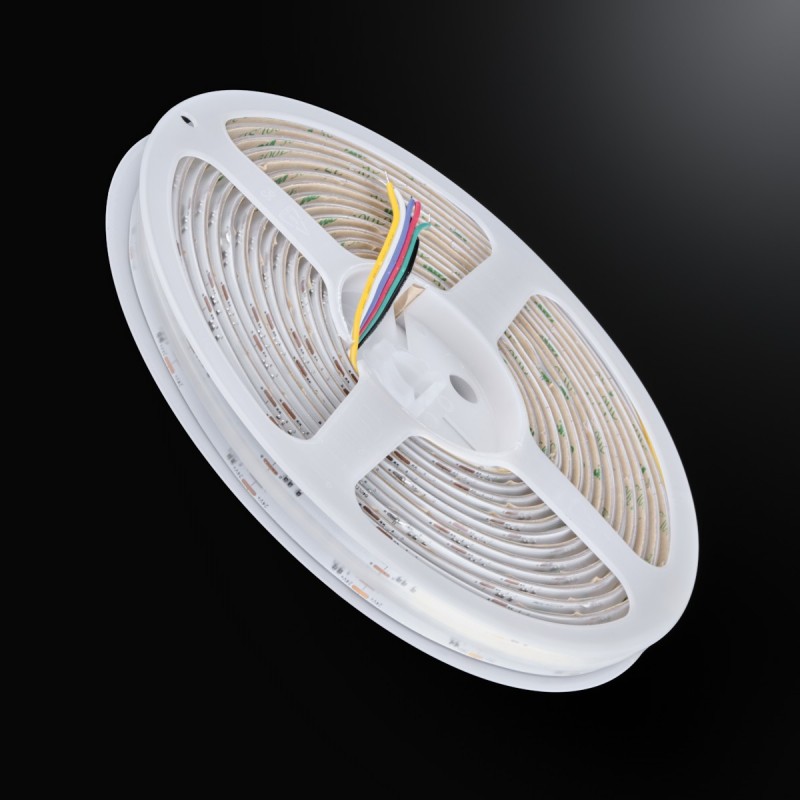 Ruban LED COB RGBCCT - 21W/m - IP65- 840 LED/m  - 24V