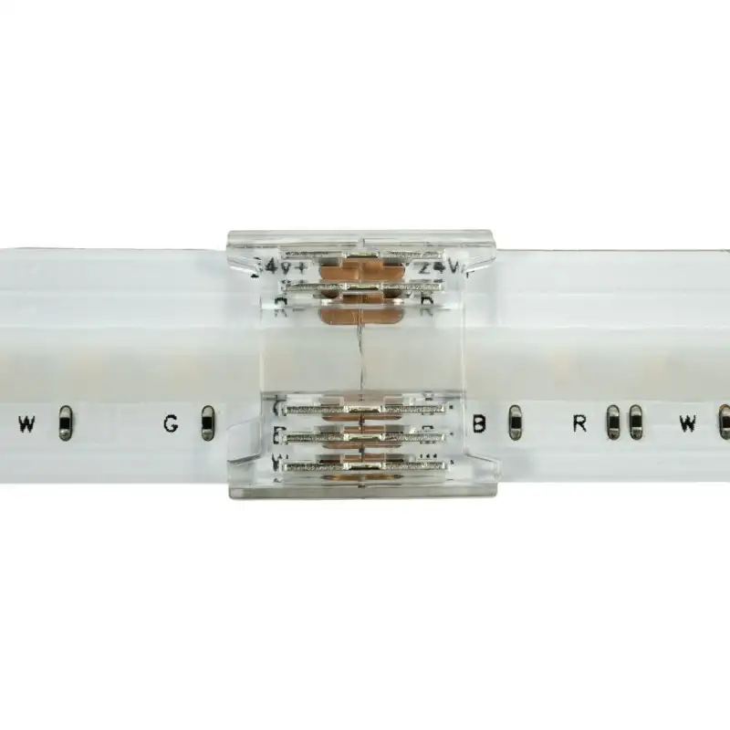 Jonction invisible pour ruban LED COB IP20 RGBW 12mm sans soudure "Clipx"