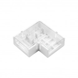 Jonction étanche en L pour ruban LED mono IP68 jusqu'à 13mm sans soudure "Hippo"
